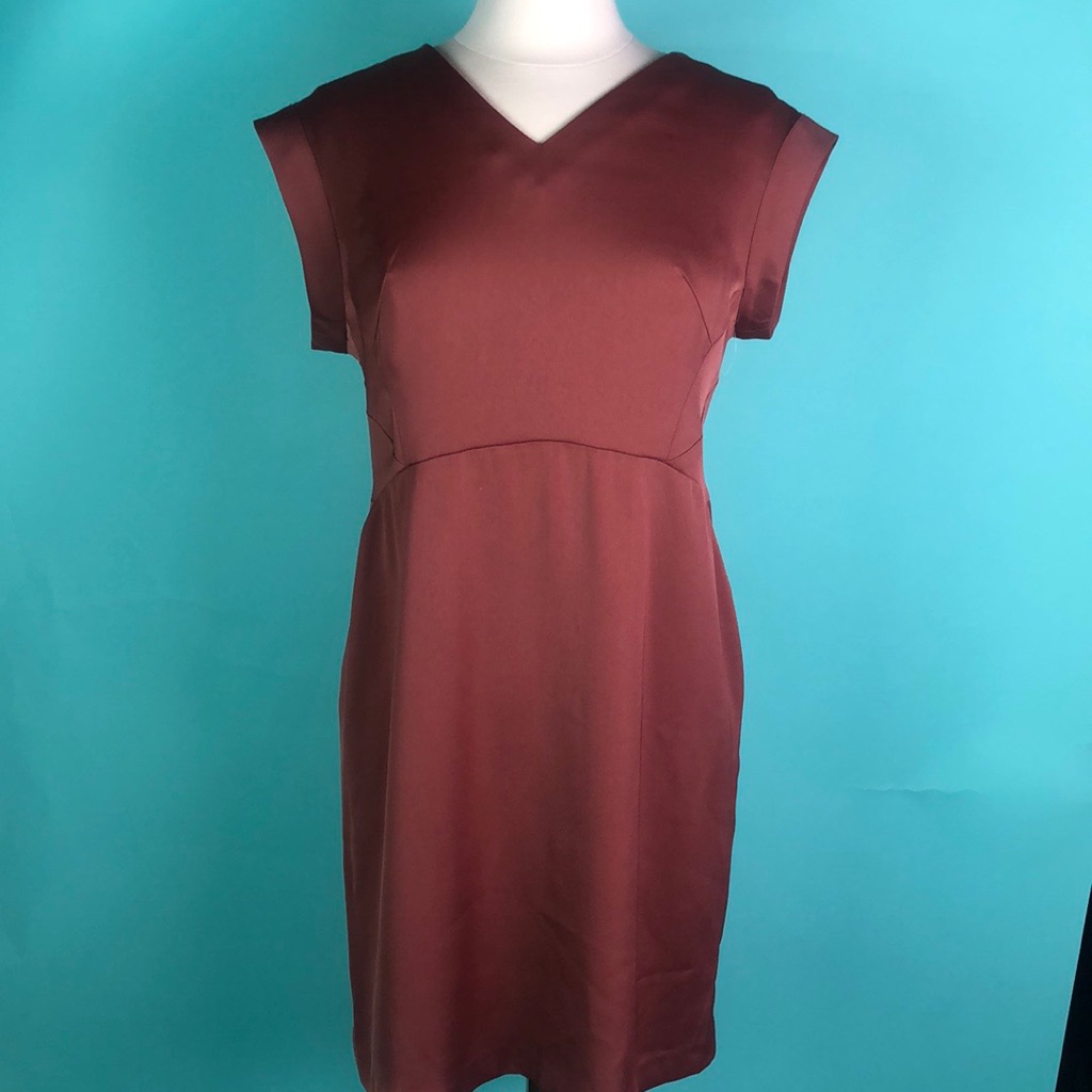 All Saints Elsie Dress In Copper Size 10